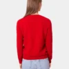 Jersey de cuello redondo de lana merina ligera para mujer - Verde océano