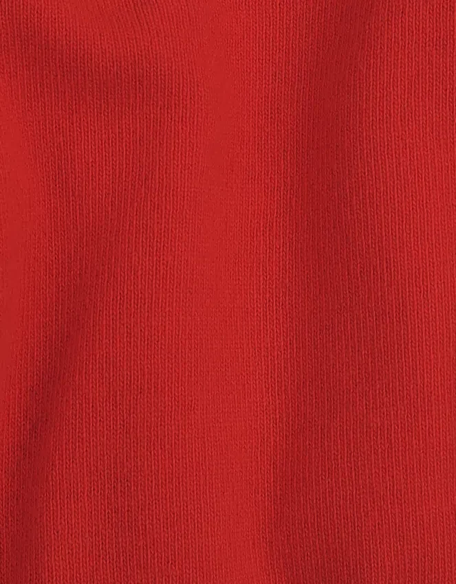 Jersey de cuello redondo de lana merina ligera - Rojo escarlata