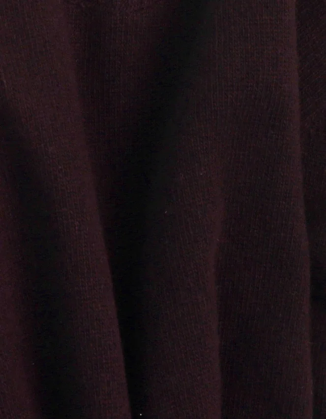 Jersey de cuello redondo de lana merina ligera - Rojo sangre