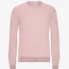 Jersey de cuello redondo de lana merina ligera - Rosa descolorido