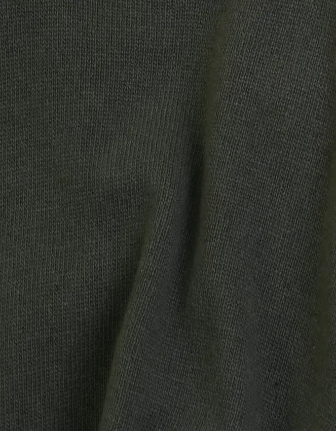 Jersey de cuello redondo de lana merina ligera - Verde esmeralda