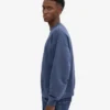 Jersey de cuello redondo oversize de algodón orgánico - Azul Neptuno