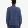 Jersey de cuello redondo oversize de algodón orgánico - Azul Neptuno