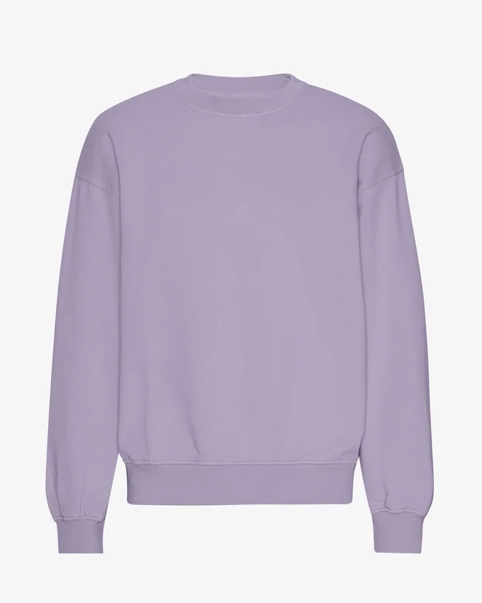 Jersey de cuello redondo oversize de algodón orgánico - Jade púrpura