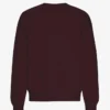 Jersey de cuello redondo oversize de algodón orgánico - Rojo sangre