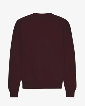 Jersey de cuello redondo oversize de algodón orgánico - Rojo sangre
