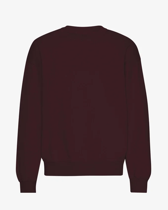 Jersey de cuello redondo oversize de algodón orgánico - Rojo sangre