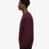 Jersey de cuello redondo oversize de algodón orgánico - Rojo sangre