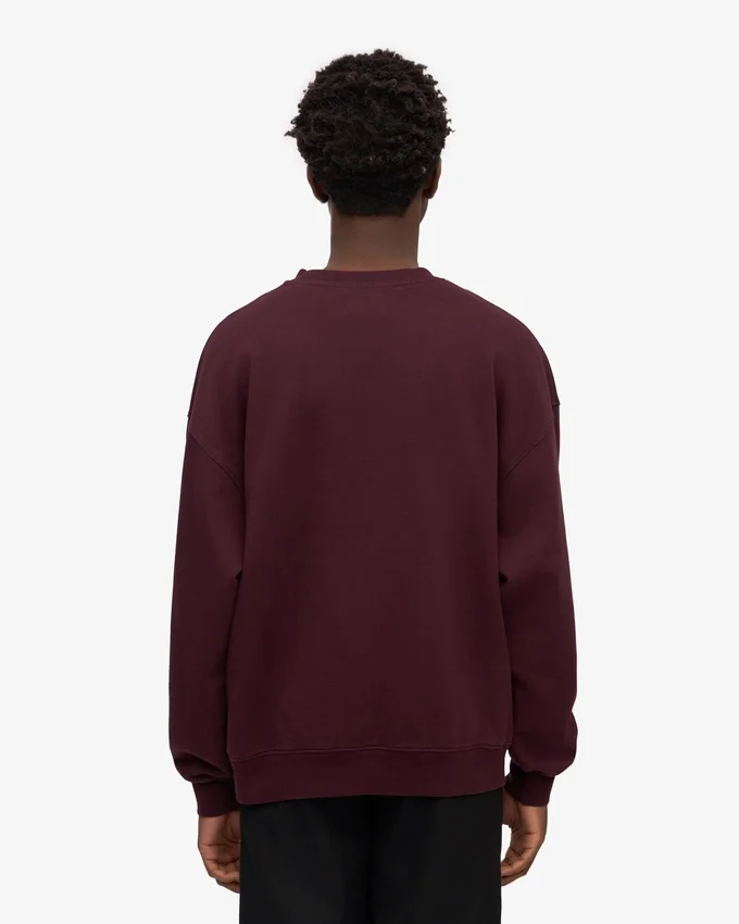 Jersey de cuello redondo oversize de algodón orgánico - Rojo sangre