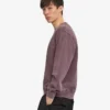 Jersey de cuello redondo oversize de algodón orgánico - Uva descolorida