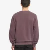 Jersey de cuello redondo oversize de algodón orgánico - Uva descolorida