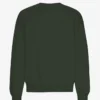 Jersey de cuello redondo oversize de algodón orgánico - Verde cazador