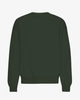 Jersey de cuello redondo oversize de algodón orgánico - Verde cazador