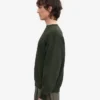 Jersey de cuello redondo oversize de algodón orgánico - Verde cazador