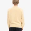 Jersey de cuello redondo oversize de lana merina - Amarillo suave