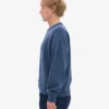 Jersey de cuello redondo oversize de lana merina - Azul petróleo