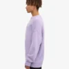 Jersey de cuello redondo oversize de lana merina - Lavanda suave
