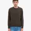 Jersey de cuello redondo oversize de lana merina - Marrón café