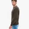 Jersey de cuello redondo oversize de lana merina - Marrón café