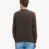 Jersey de cuello redondo oversize de lana merina - Marrón café