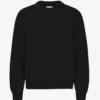 Jersey de cuello redondo oversize de lana merina - Negro intenso