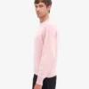 Jersey de cuello redondo oversize de lana merina - Rosa descolorido
