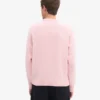 Jersey de cuello redondo oversize de lana merina - Rosa descolorido