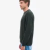 Jersey de cuello redondo oversize de lana merina - Verde cazador