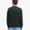 Jersey de cuello redondo oversize de lana merina - Verde cazador