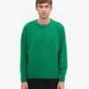 Jersey de cuello redondo oversize de lana merina - Verde Kelly