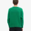 Jersey de cuello redondo oversize de lana merina - Verde Kelly