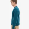 Jersey de cuello redondo oversize de lana merina - Verde océano
