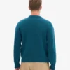 Jersey de cuello redondo oversize de lana merina - Verde océano