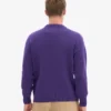 Jersey de cuello redondo oversize de lana merina - Violeta ultra