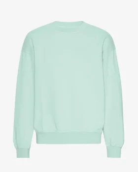 Jersey de cuello redondo oversize orgánico - Azul aguamarina claro