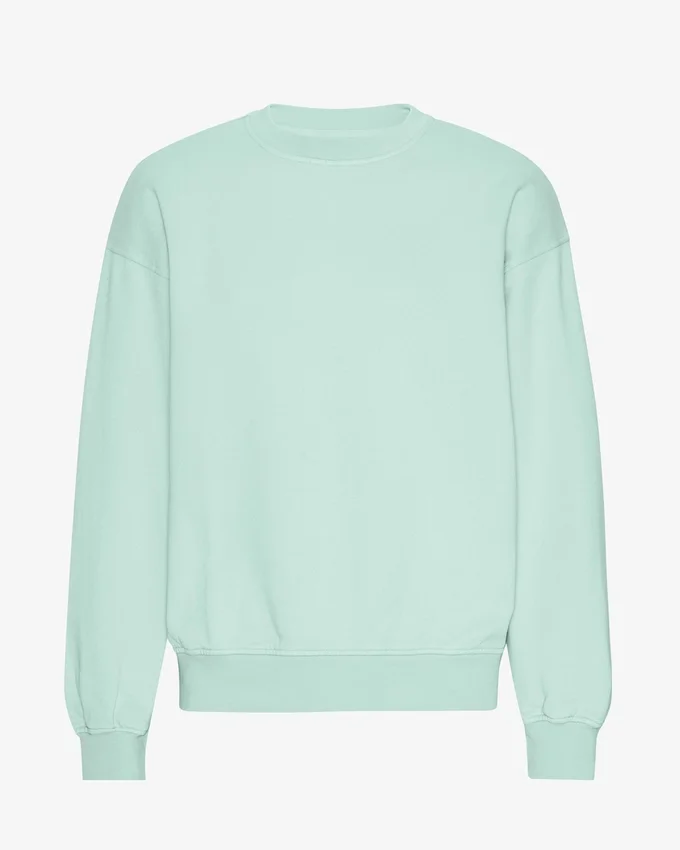 Jersey de cuello redondo oversize orgánico - Azul aguamarina claro