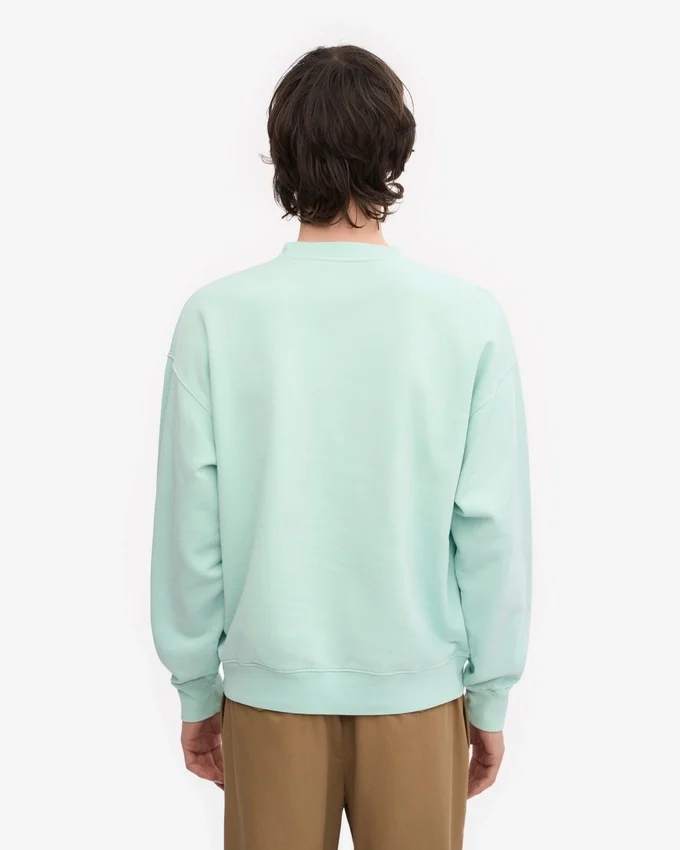 Jersey de cuello redondo oversize orgánico - Azul aguamarina claro
