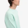 Jersey de cuello redondo oversize orgánico - Azul aguamarina claro