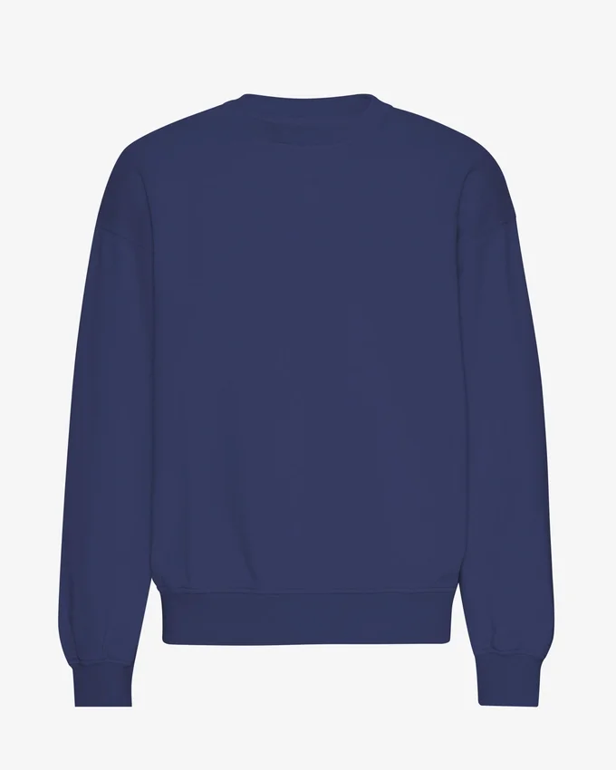 Jersey de cuello redondo oversize orgánico - Azul marino