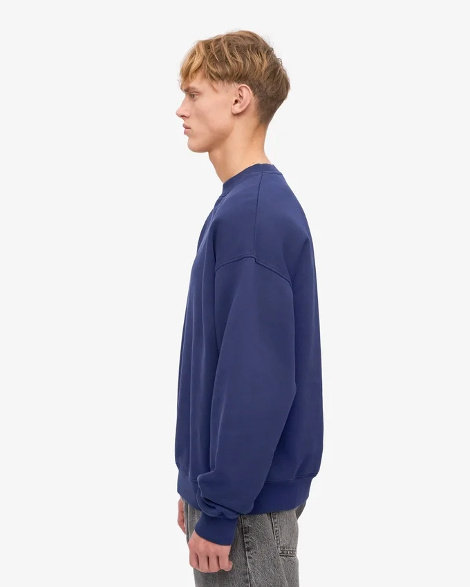 Jersey de cuello redondo oversize orgánico - Azul marino