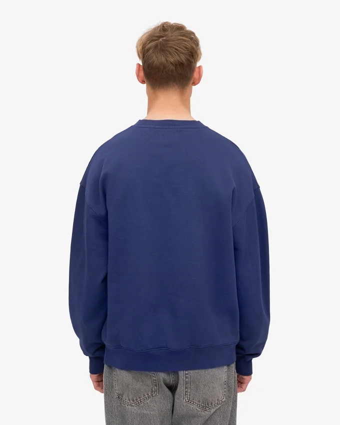 Jersey de cuello redondo oversize orgánico - Azul marino