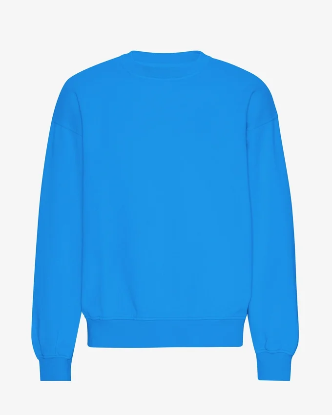 Jersey de cuello redondo oversize orgánico - Azul Pacífico