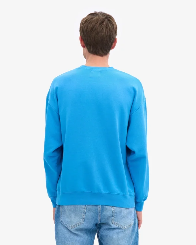 Jersey de cuello redondo oversize orgánico - Azul Pacífico