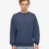 Jersey de cuello redondo oversize orgánico - Azul petróleo