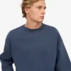 Jersey de cuello redondo oversize orgánico - Azul petróleo
