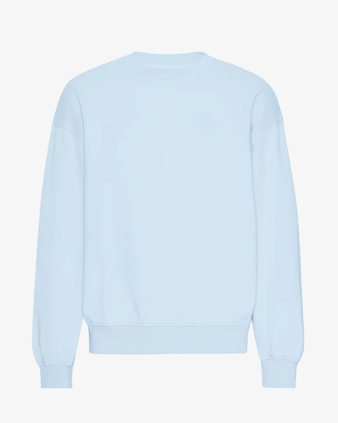 Jersey de cuello redondo oversize orgánico - Azul polar