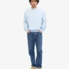 Jersey de cuello redondo oversize orgánico - Azul polar