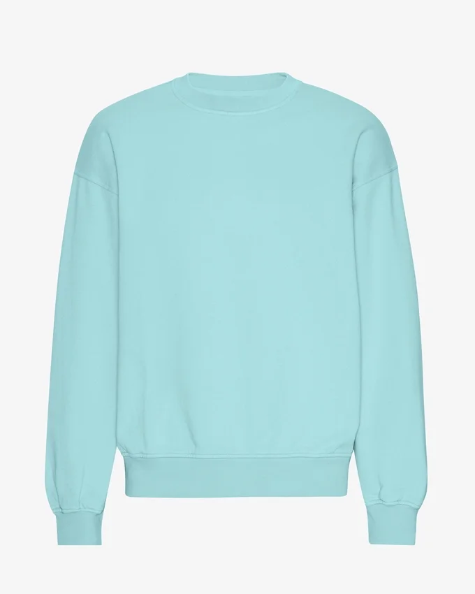 Jersey de cuello redondo oversize orgánico - Azul verdoso