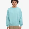 Jersey de cuello redondo oversize orgánico - Azul verdoso