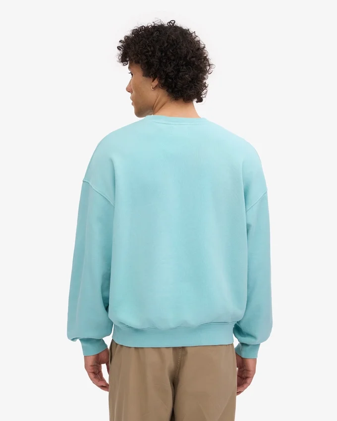 Jersey de cuello redondo oversize orgánico - Azul verdoso